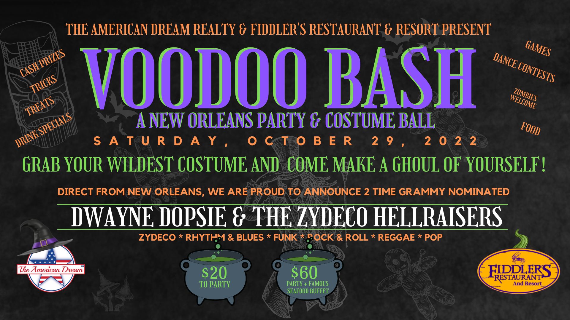 Voodoo Bash Fiddlers Restaurant Resort